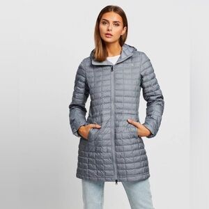 TNF THE NORTH FACE S Womens ThermoBall
Hooded Parka Jacket Coat Gray